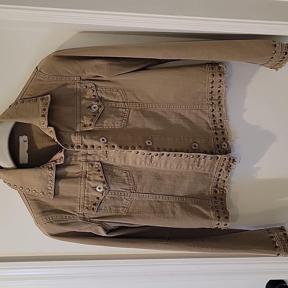 Custom Studded E-Play Jean Jacket M